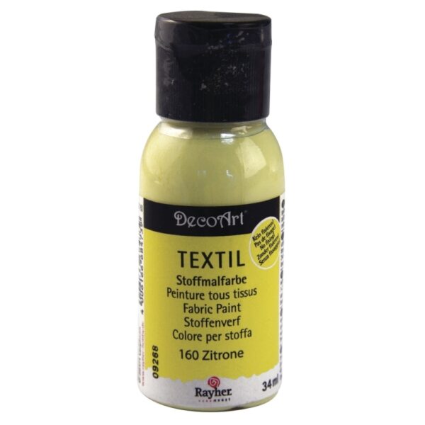 Gele stoffenverf 34 ml DecoArt -
