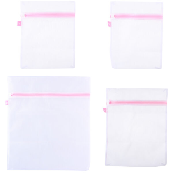 Waszak - 32x stuks - 3 formaten - wit met roze